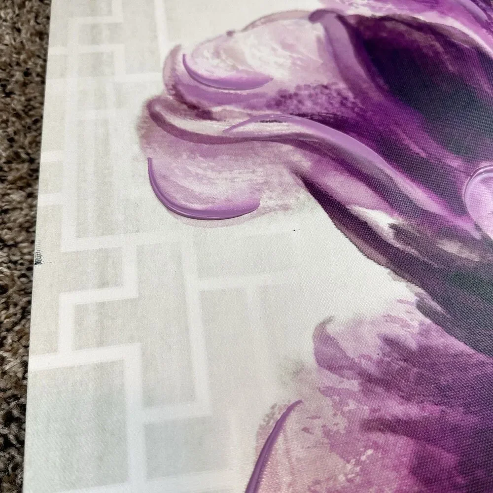 Purple Spring Tulip Flower Floral Canvas Painting Wall Art 24